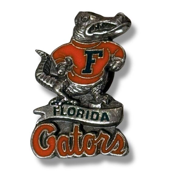 Florida Gators Mascot Lapel Pin Pewter Enamel College Sports - Picture 2 of 5
